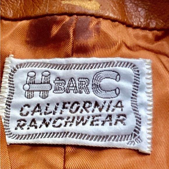 Vintage Bar C CARAMEL Leather VEST  Perfect Unisex 🤠 Sz Small Men’s - Picture 3 of 16